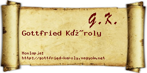 Gottfried Károly névjegykártya